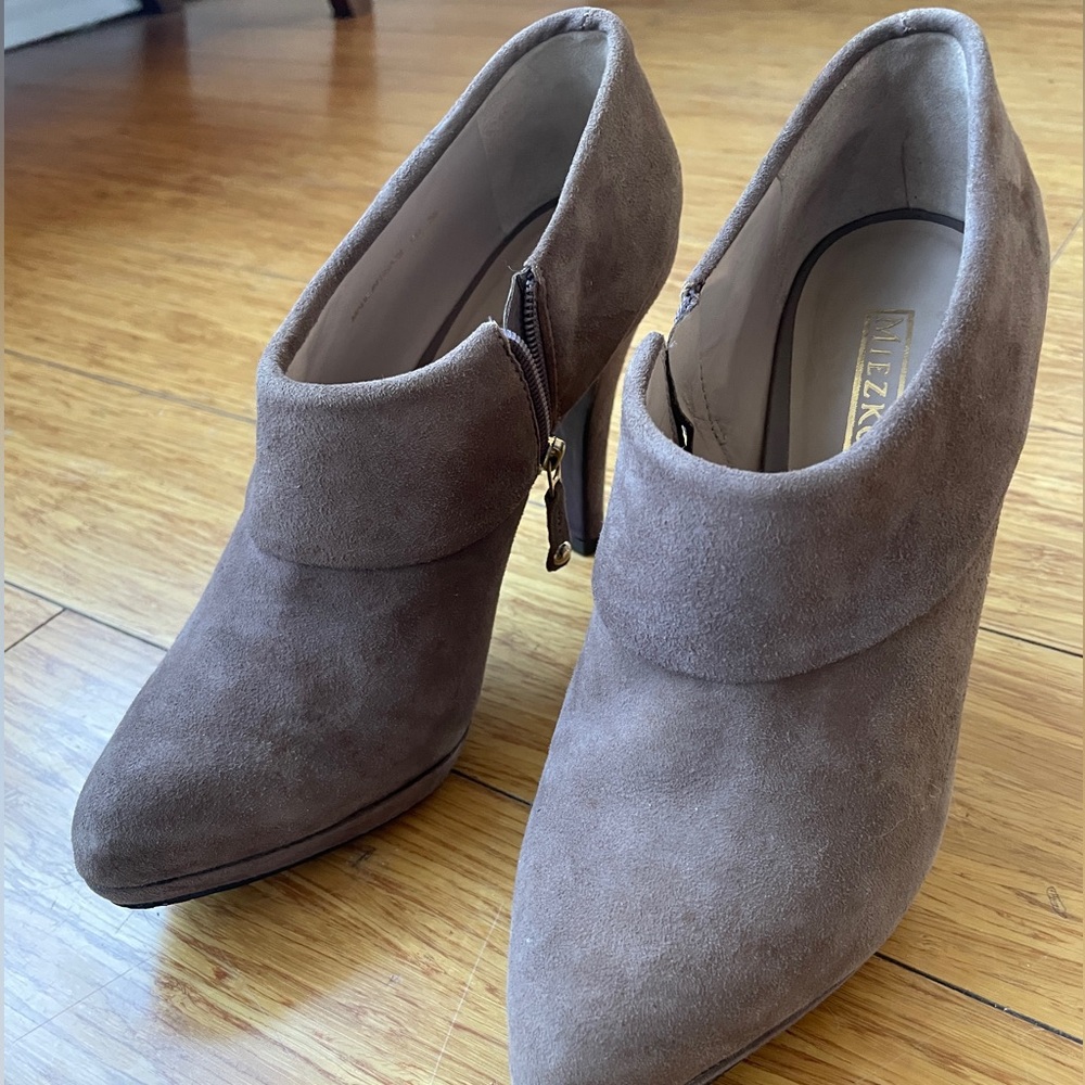 Suede Heels Ankle Boots